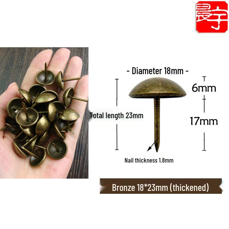 Antique-style Round Head Sofa Decoration Nails, Retro Pushpins, Thickened and Smooth Foam Nails, Furniture Hardware.