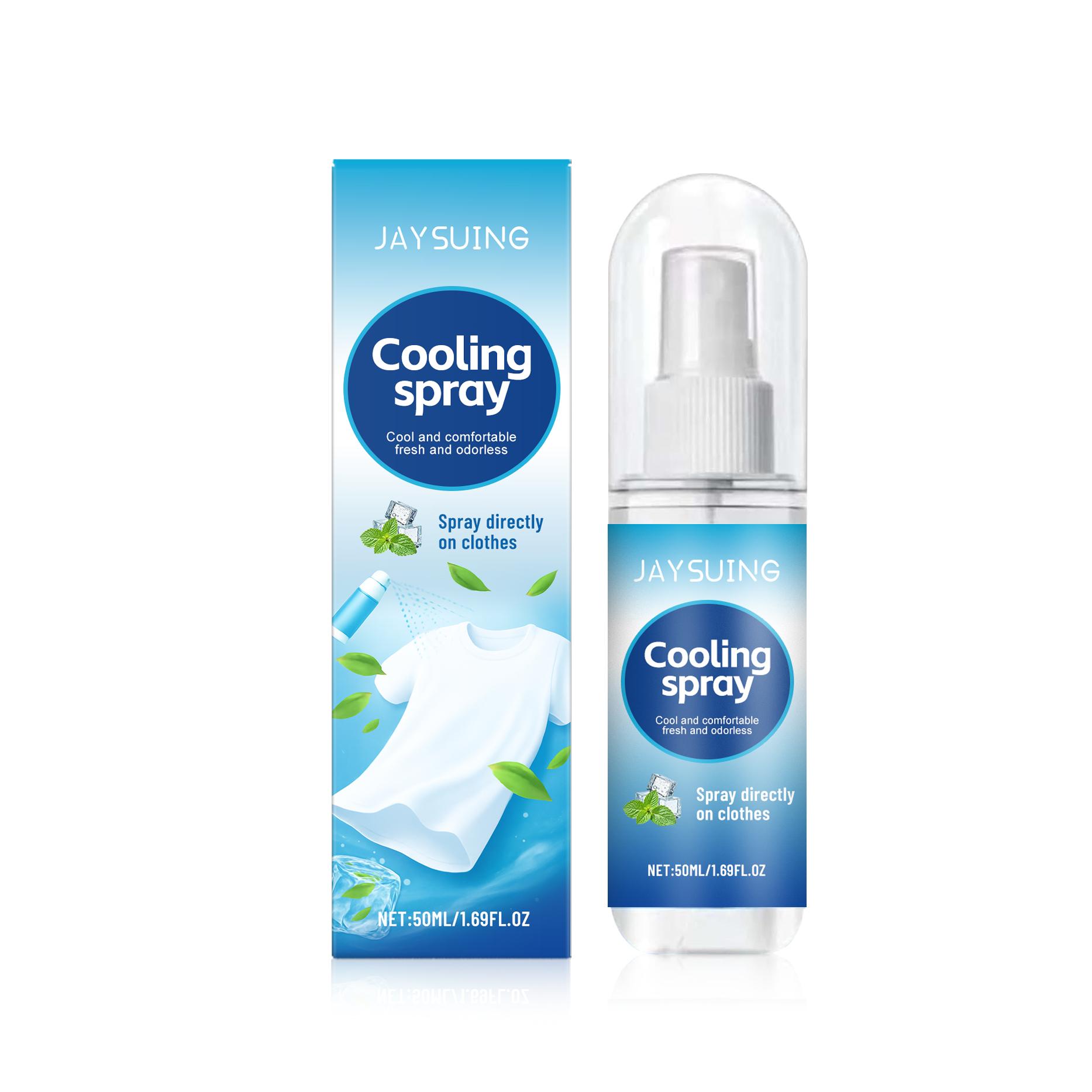 Jaysuing cooling spray summer outdoor clothing refreshing, cold and non-sticky physical cold feeling cooling spray 50ml