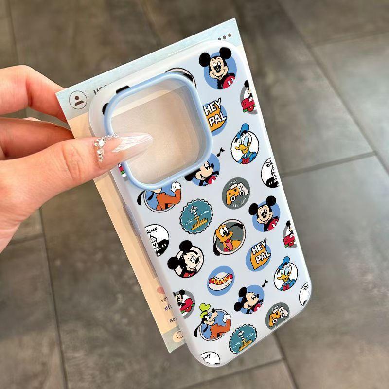 Mickey Mouse Label Applies To Apple 16/17promax Mobile Phone Case iPhone15 Skin Matte 14 Sets Air