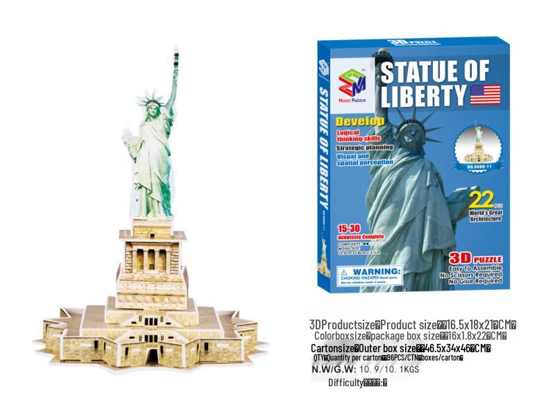 World Landmark 3D Puzzle Kit for Kids - Educational Paper Toy