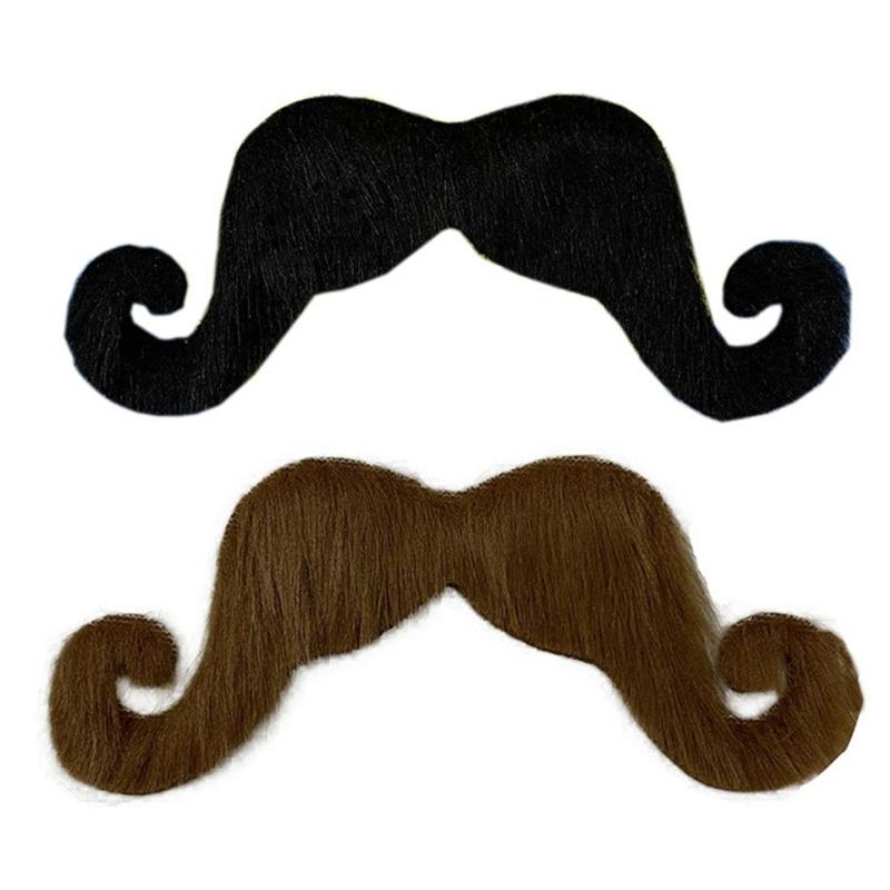 Fake Mustache Self Adhesive Novelty Fake Mustache,Fake Beard Mustache for Mustache Party Halloween Festival Performances