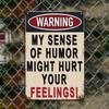 Retro Warning Metal Sign 30x40 Cm, Iron Wall Art for Bar Pub Decor