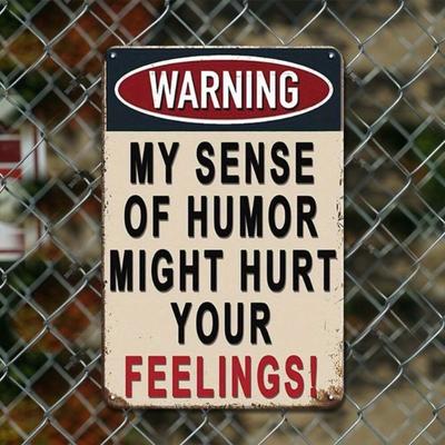 Retro Warning Metal Sign 30x40 Cm, Iron Wall Art for Bar Pub Decor