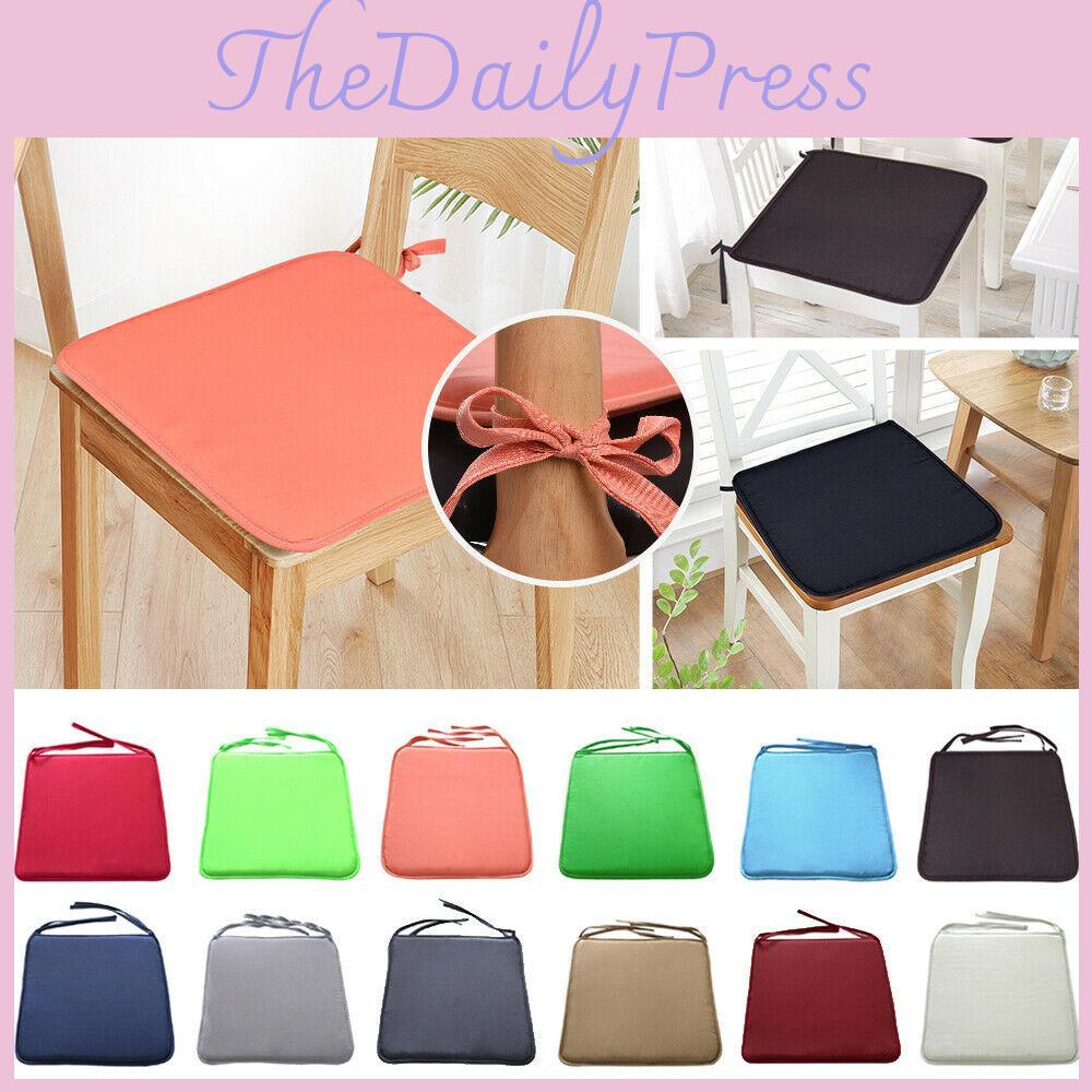 Stylish Foam Chair Cushion In Solid Color For Dining Room And Office Use Featuring Multiple Color Options Like Deep Red And Sky Blue