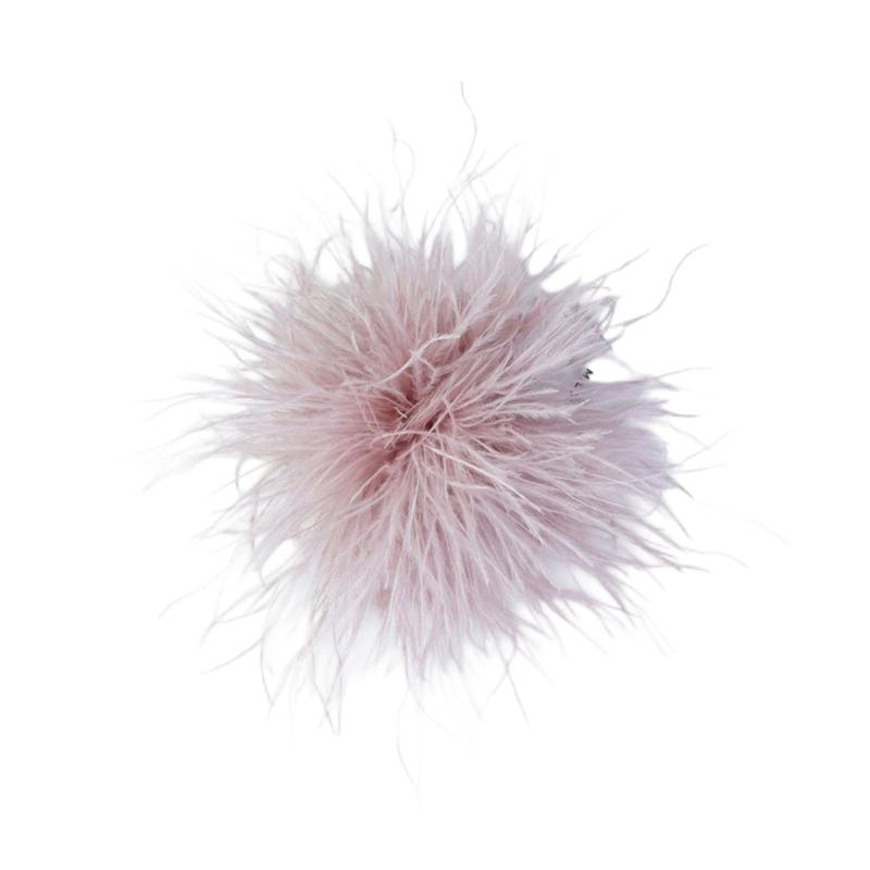 Handcrafted Natural Feather Flower Brooch, Full Radiating Design Badge with Pin Back and Hair Clip for Outfit Styling