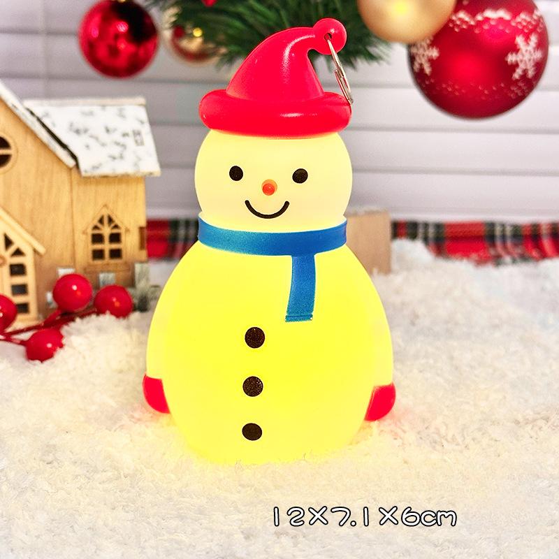 

Рождественские украшения: Снеговик Ночник Светодиодная Подсветка Маленькая Фигурка Детский Портативный Ночник warm light красный