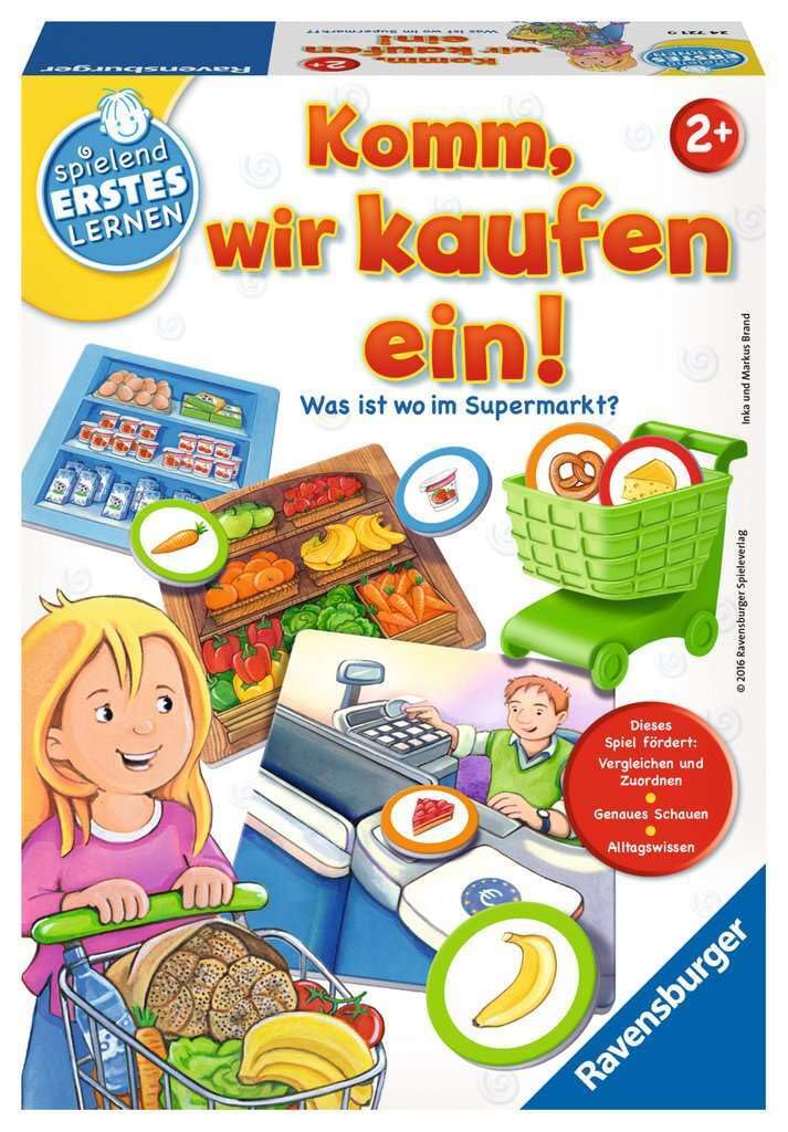 

Ravensburger go shopping 24721 9 Играй и учись настольная игра для детей от 2 лет и старше Давайте