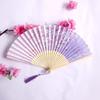 Vintage Bamboo Silk Women's Folding Fan - Portable Dance Gift