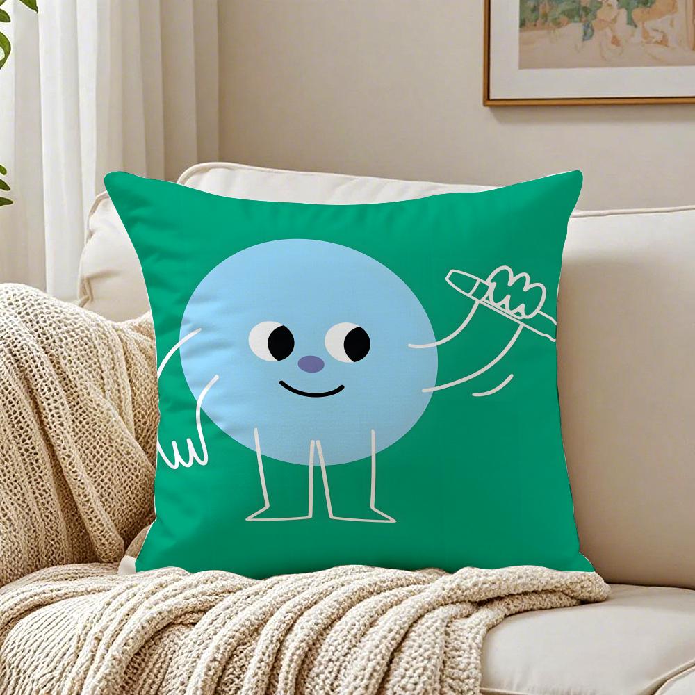 A Happy Facial Expression Image Cushion Cover Pillowcase Antidustmite Living Room Sofa Decor Cushion Room