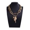 Personality trend marine leisure resort style alloy chain conch pendant necklace light luxury luxury women's style