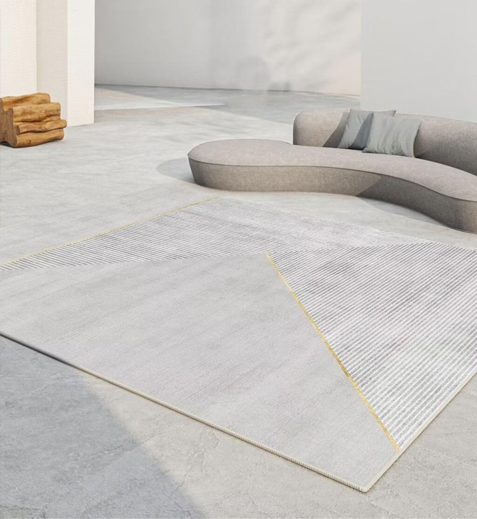 Simplicity Geometric Carpet Living Room Light Luxury Decoration Sofa Area Rugs Non-slip Bedroom Lounge Soft Floor Mat Washable
