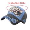 Unique Shark Embroidered Jeans Cap Adjustable Fit Casual Sunhat Unisex Soft Sunshade Hat For Outdoor Camping  Burgundy