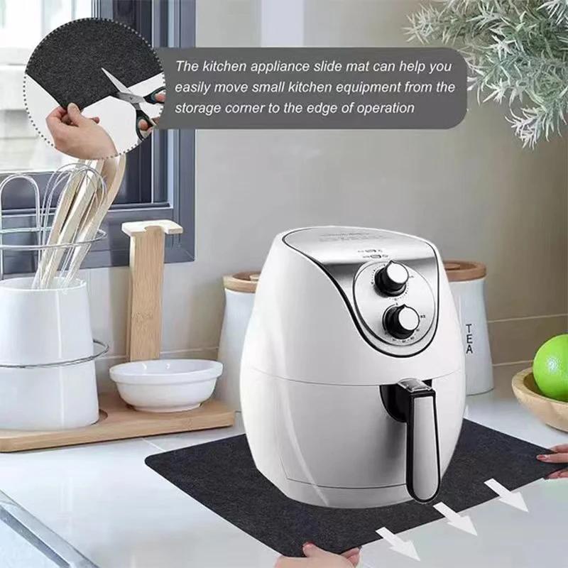 1-5PCS Heat Resistant Felt Appliance Sliding Mat Non Slip Silicone Base For Air Fryer Coffee Maker Kitchen Protection 44x30cm