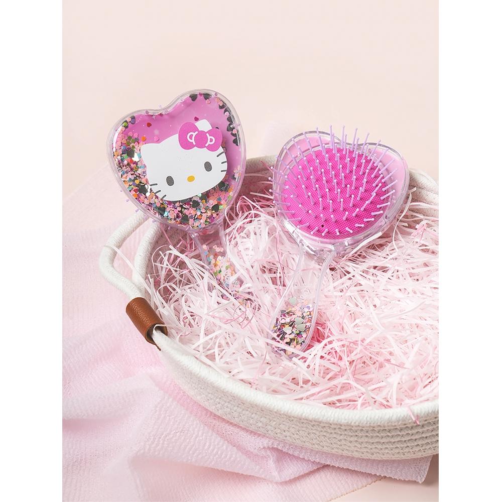 Brosse à cheveux pailletée Hello Kitty Daiso