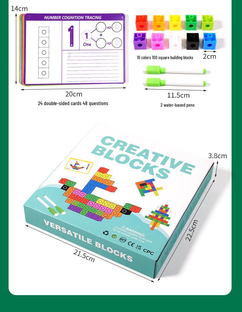 Montessori Educational Building Blocks for Kids: Enhance Spatial Thinking and Intellectual Development with Durable Plastic Toys.