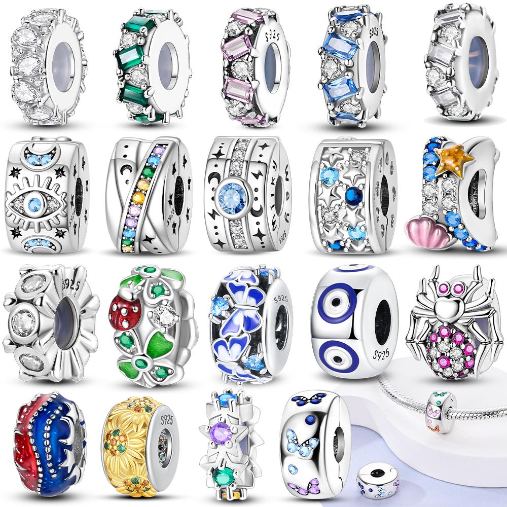 Spider Butterfly Square Zircon Positioning Charm Bead Charms 100 Copper Bead Charms Compatible With 3mm Authentic Bracelets Do It Yourself Jewellery
