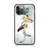 Glass Case For Apple iPhone 14 13 11 12 Pro 7 XR X XS Max 8 6 6s Plus SE 2022 13Pro Tempered Phone Tampa Ginkgo Gold Foil