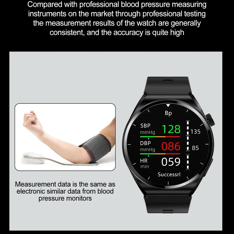 2025 NEW GT5 Smart Watch Air Pump Sphygmomanometer Heart Rate Thermometer Airbag Wristband Call Reminder Health Watch