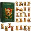 2025 Corgis Advents Calendars, With 24 Acrylic Corgis Pendants For Christmas Countdown, Suitable For Car Rearview Mirrors, Walls