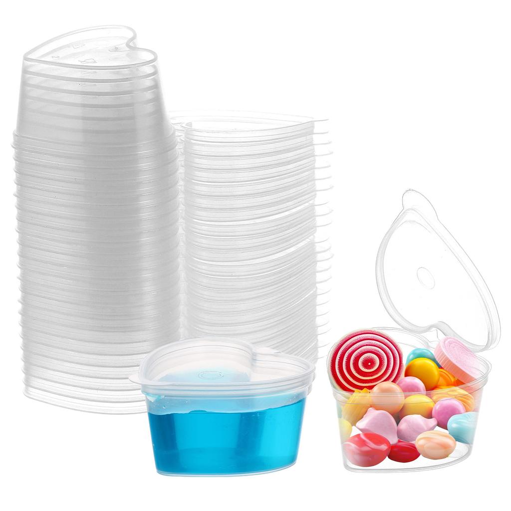 25Pcs Heart Pattern Storage Box Set Transparent Plastic Container for Jewelry Organization DIY Sealing Case Use