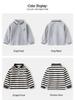 Spring 2024 Boys' Long-Sleeve Polo Shirt - Trendy Lapel Top for Children