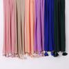 Handmade Alloy Love Flower Chiffon Hijab Beads Scarves Plain Shawls Women Sunscreen Headscarf Head Wrap Hijabs Ramadan Turban