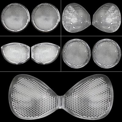 Almofada de silicone respirável para o peito com design de favo de mel para biquínis e roupas esportivas