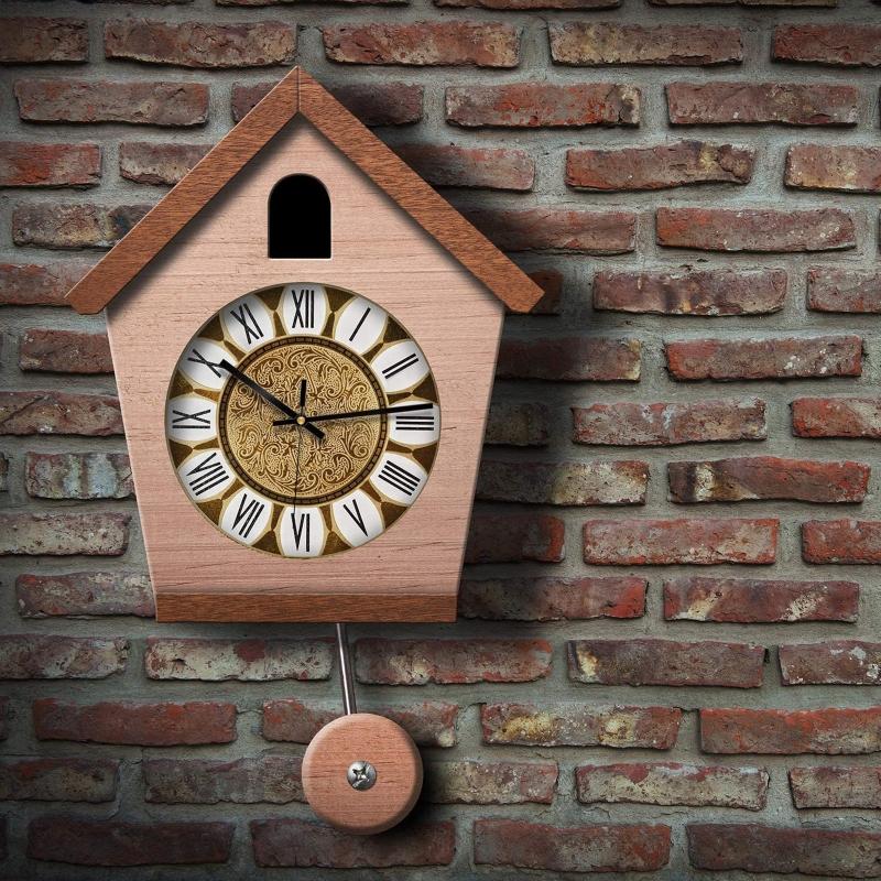 DIY Clock Repair Parts Quartz Pendulum Clock Movement Kit Replacement with 3 Pairs Hands and Pendulum Easy To Install