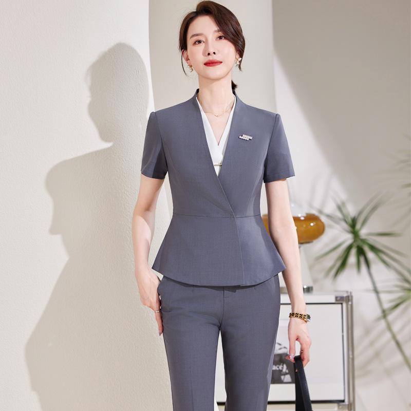 Women's Formal Business Suit Set - Skirt Uniform for Office, Reception, or Hotel Front Desk