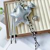 Crinkle Star Bag Charm Keychain Accessory With Sturdy Metal Hook for Purse Backpack Decoration
