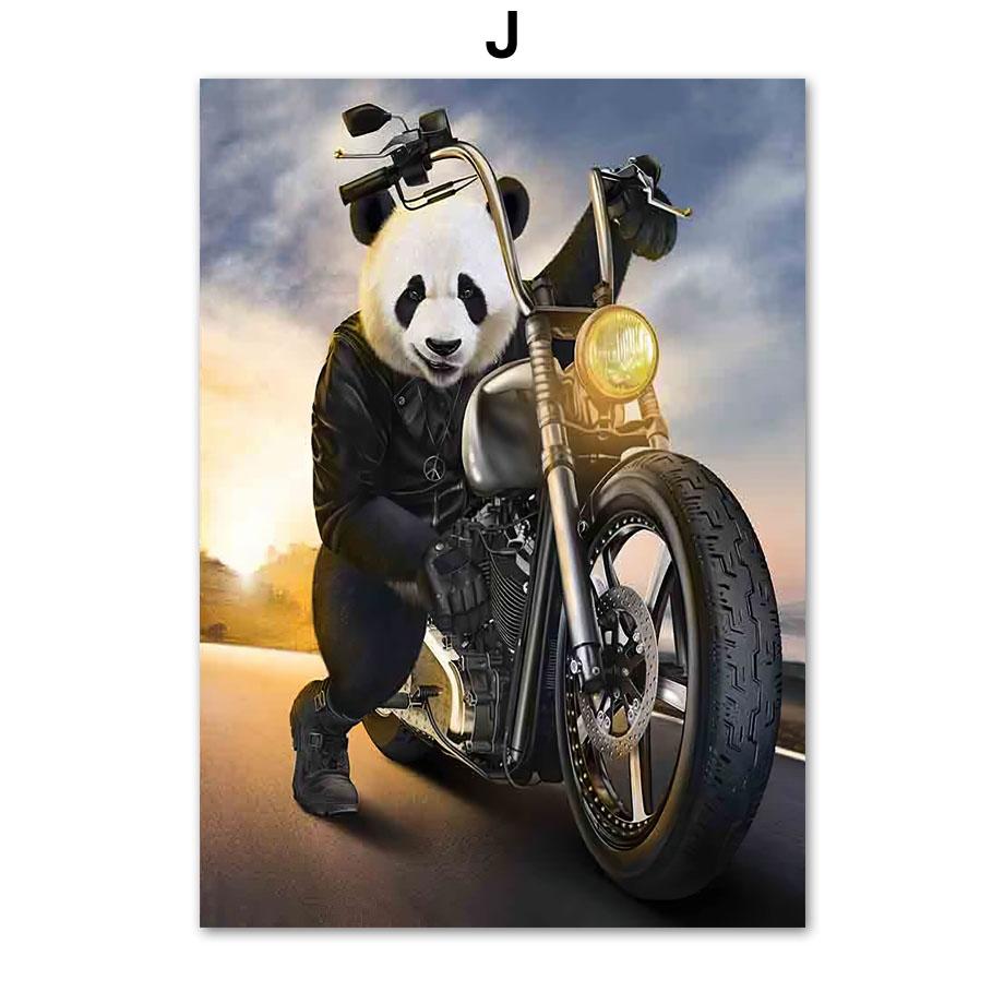 

Езда на чоппере, мотоцикл, настенный художественный принт, тигр, лев, волк, олень, байкер, холст, картина, скандинавский постер, Декор, фотографии для гостиной A4 21X30cm No Framed