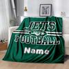 New York Jets Football Customize Your Name Blanket Lightweight Customizable Blanket Soft & Cozy Versatile for Office Chair Couch Chair Office