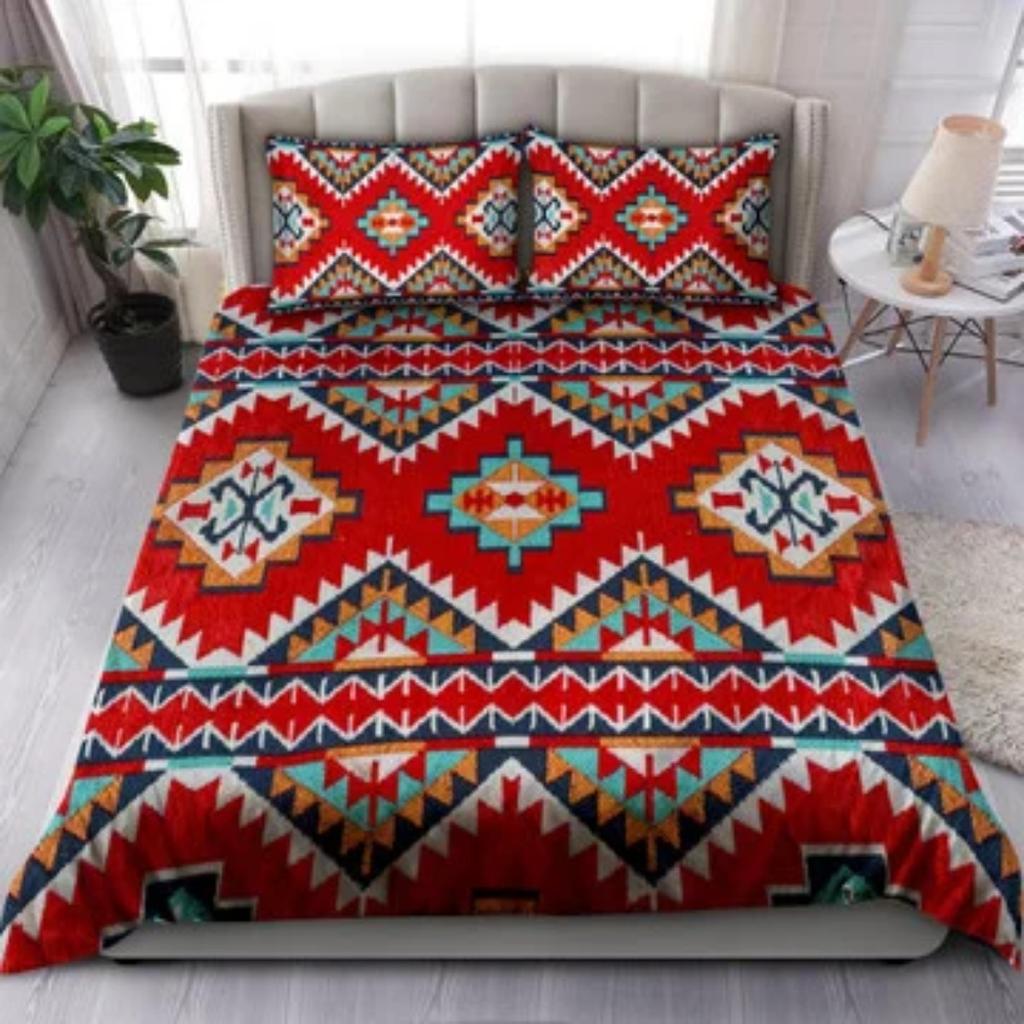 Home Textiles Tmarc Tee Native American Buffalo Pattern Bedding Sets Quilt Cover Set