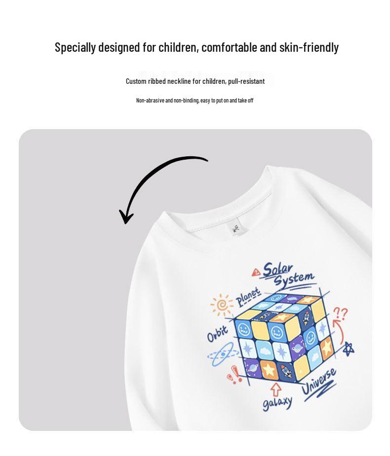 Jungen Langarm Baumwoll T-Shirt - Atmungsaktives Frühlings-/Herbstmode-Oberteil