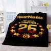 Galatasaray 112 Customize Your Name Blanket Multi-purpose Customizable Blanket Soft Warm Cozy Versatile for Bed Picnics Office Living Room