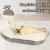 Removable Pet Mat Dog Bed Double-sided Cat Sleeping Pad Cushion with Washable Cover Supportive Bedding for Floor Crate All Season