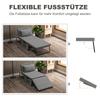 4-in-1 Folding Bed, Guest Bed, Height-Adjustable, Mattress, Side Pockets, Metal Frame, Gray, 188 X 75 X 38 Cm