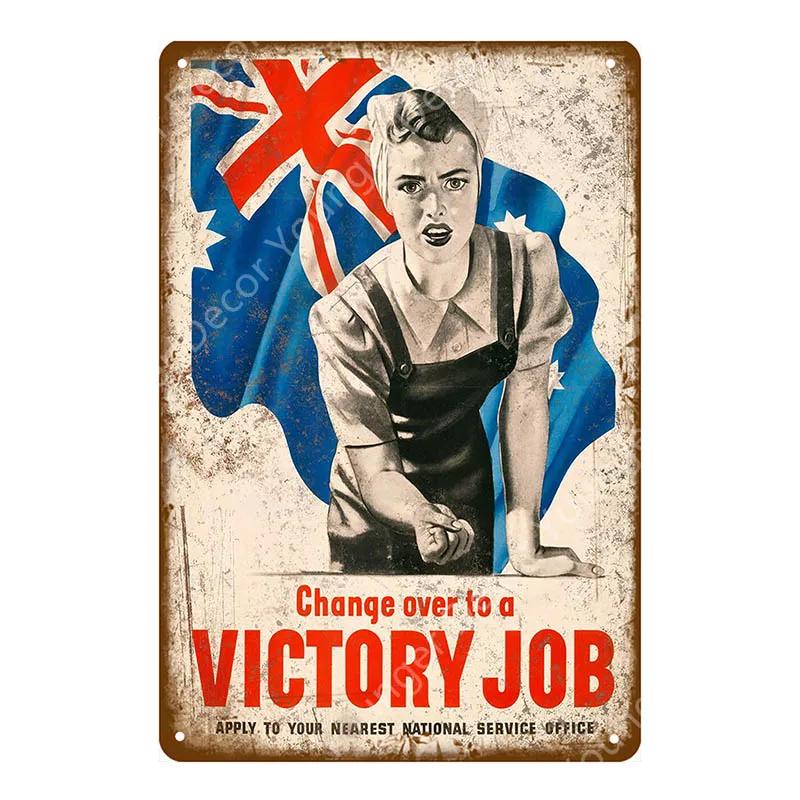 World War Metal Signs Russian Military Political Poster Vintage Wall Decorative Plaque For Pub Bar Club Home Decor YJ039