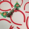 Festliches grünes Pailletten-Weihnachtsbaum-Stirnband - Niedliches handgefertigtes Feiertags-Haaraccessoire