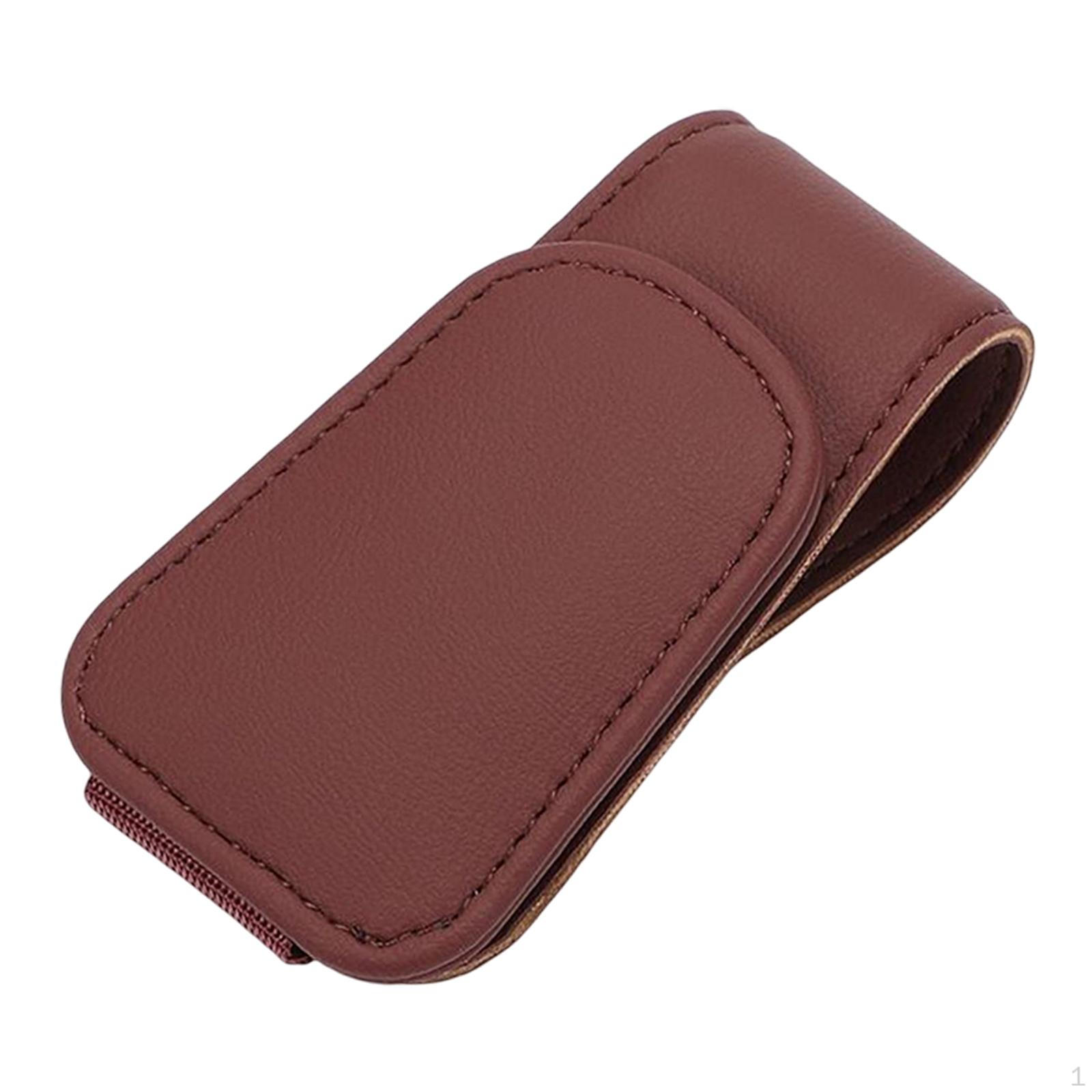 

Car Glasses Holder, Universal Visor Holder Clip Eyeglasses Hanger, Ticket card clips Dark Red