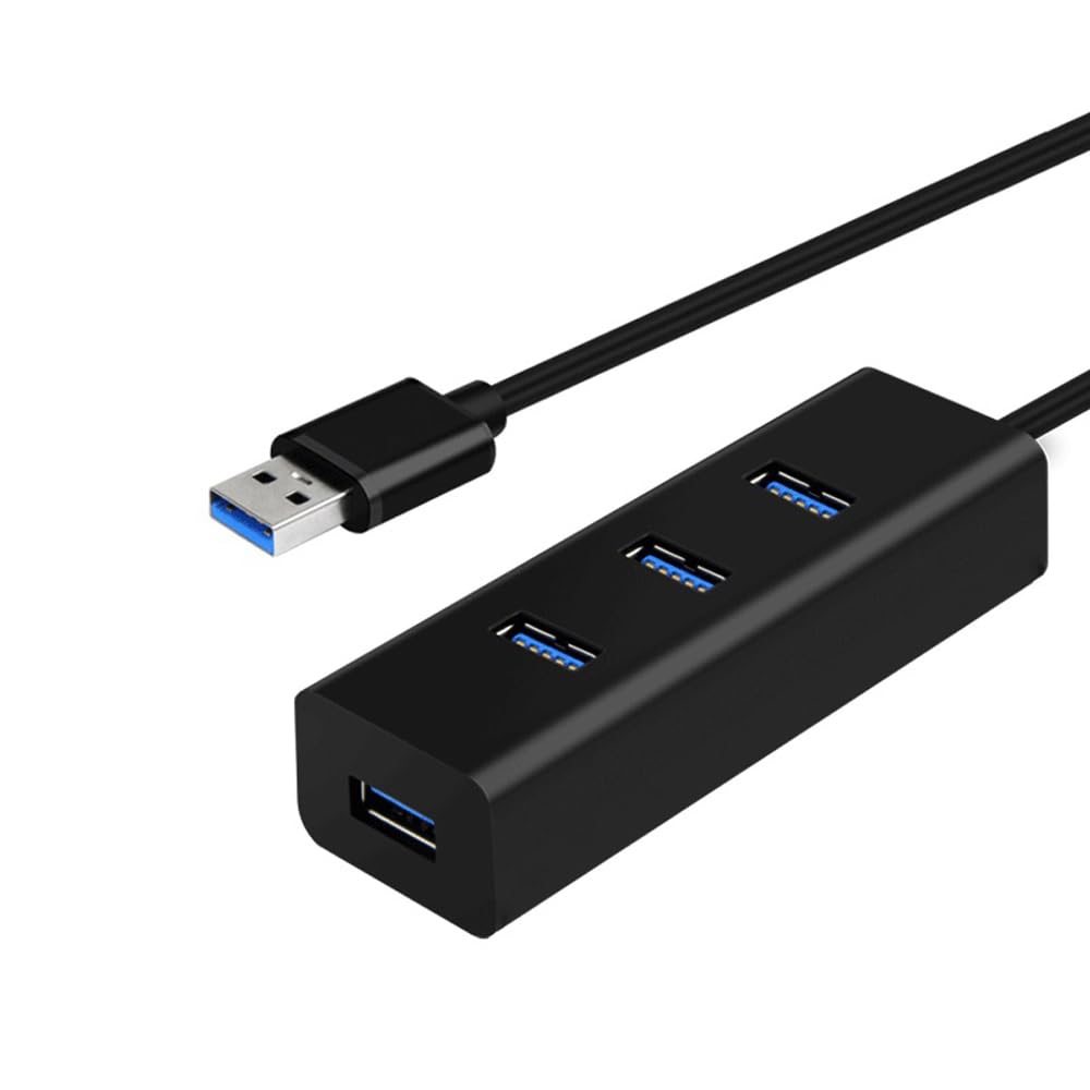 TIYEP USB Hub Extension USB Ideal for Working from Home or Small and Lightweight Cable, 4-in-1 Adapter, 4-Port 2.0 Expansion, Compact, High-Speed
