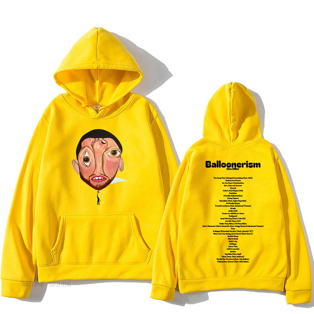 Balloonerism 2025 Album Nou Hanorace Imprimare Macc Miller Hanorace Bărbați Femei Pulovere Confortabile
