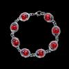 Creative Personality Geometry Ellipse Simulation Ladybug Bracelets for Women Fashion Cute Insect Animals Jewelry Accessory Gift