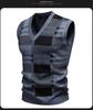 2025 Men's Autumn/Winter V-Neck Grid Knit Pullover Vest