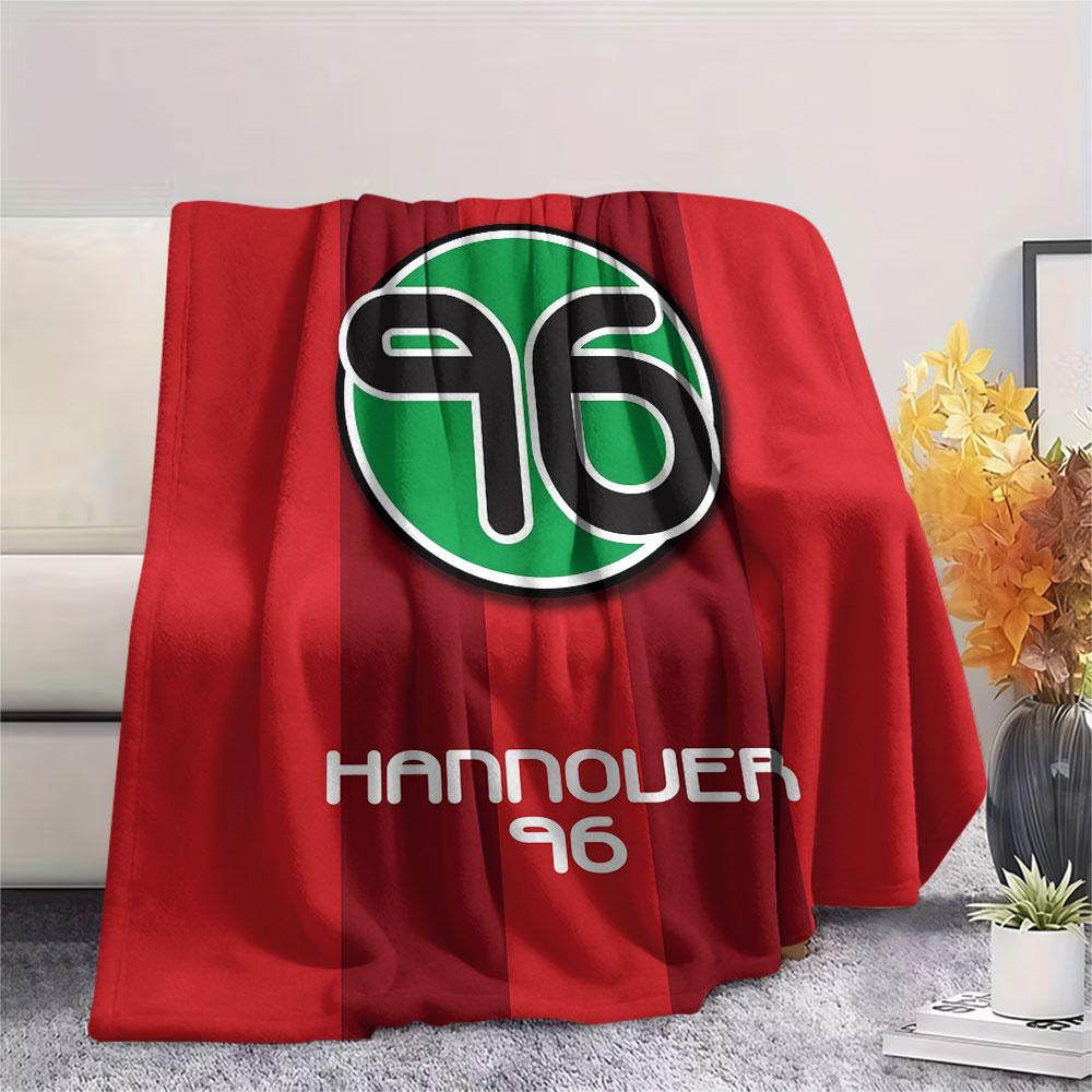 1PC Hannover 96 Patterned Flannel Blanket Suitable For All Seasons for Home Decor Warmth and Comfort Gifts Holiday Present