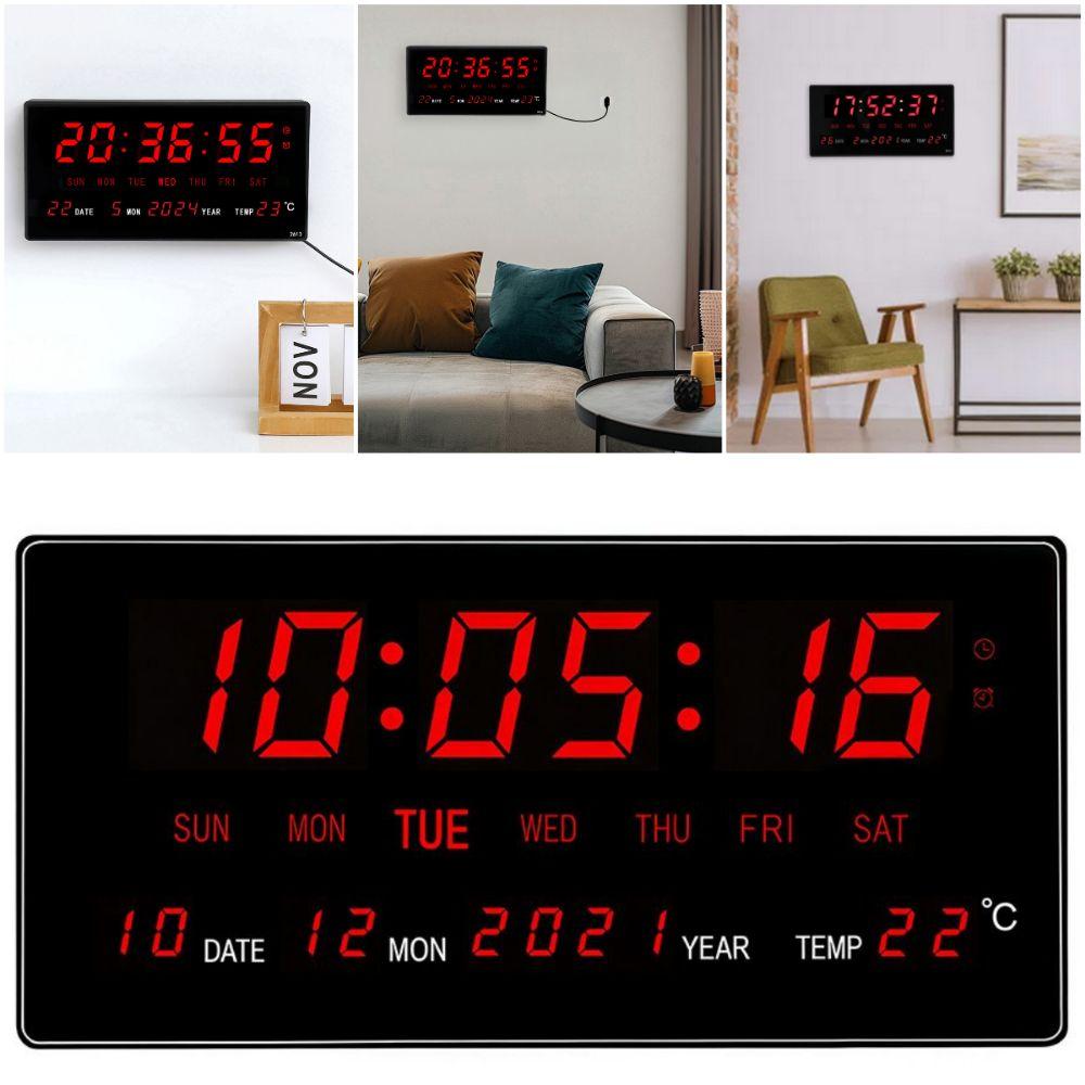 Accurate Timekeeping Digital Wall Clock LED LED Electronic Date Clock Kitchen Wall