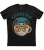 Catpuccino Kaffeegetränk Kawaii Katze Aufdruck T-Shirt 100% Baumwolle Rundhals Sommer Kurzarm Freizeit Herren T-Shirt Größe S-3XL