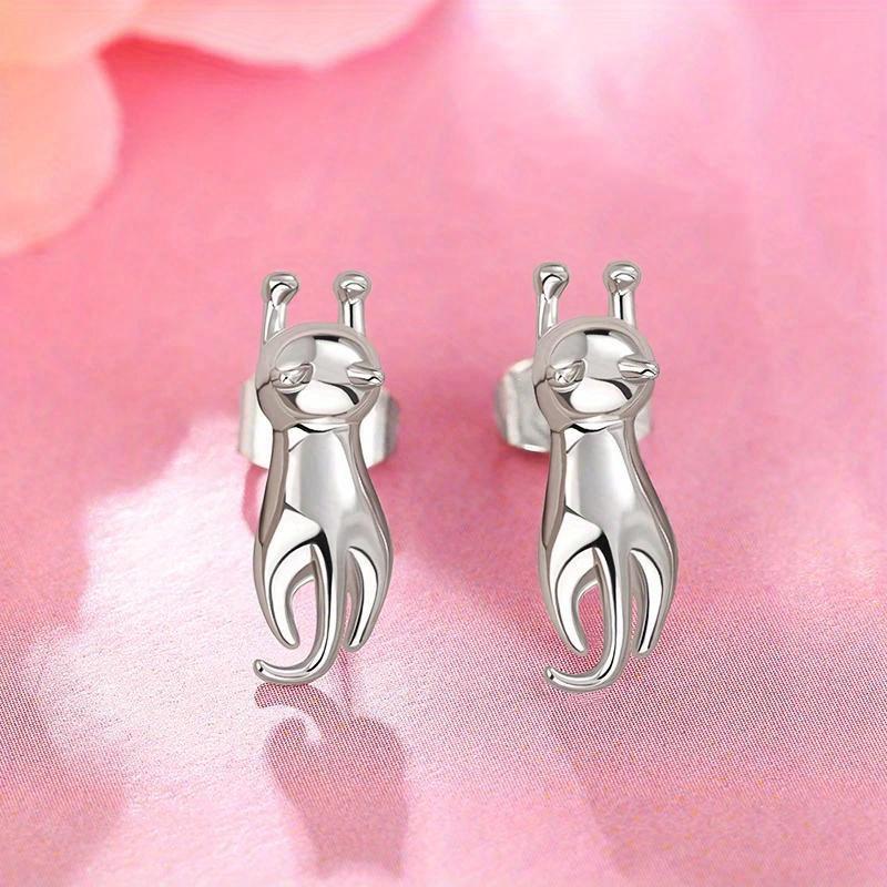 Unique Cat Design, Ladies' Earrings, Cute Pets, Extended Shapes, Irregular Ear Accessories, Interesting Daily Wearable Jewelry