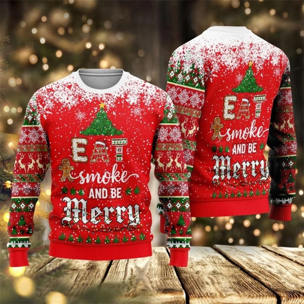 Modă Bărbați Femei Tricou Crăciun Imprimeu Amuzant O-Gât Pulover Top Casual Hanorac Copii Tricouri Top Îmbrăcăminte