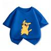 Potdemiel Summer New Pikachu Print Children's T-Shirt, Boys and Girls, Comfortable and Breathable Children's T-Shirt